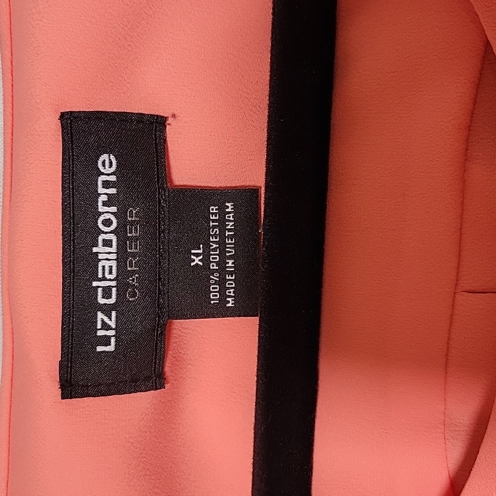 Liz Claiborne Career Coral Shell Top XL - Picture 3 of 6